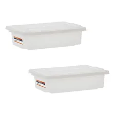 Kit 2 Bandejas Reforçadas Frigorifico Açougue Peixaria 9 Lts Cor Branco Foto mini 1