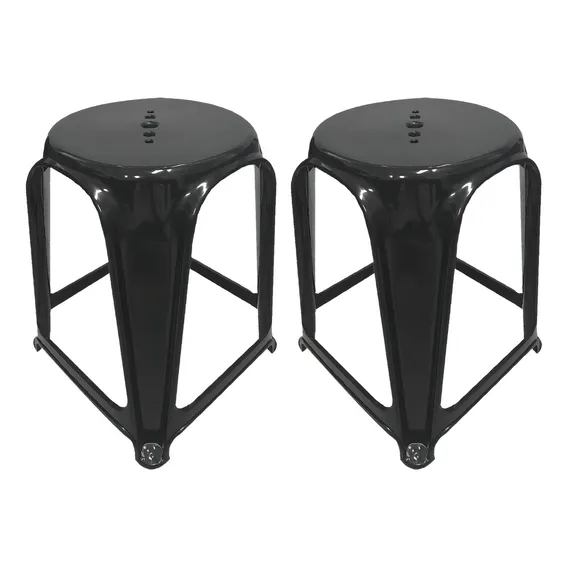 Kit 2 Banqueta Banquinho Plástica Reforçado Suporta 120 Kg Foto 1
