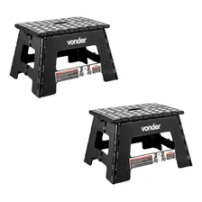 Kit 2 Banqueta Plástico Dobrável Pequena 220mm Vonder Foto  mini 1