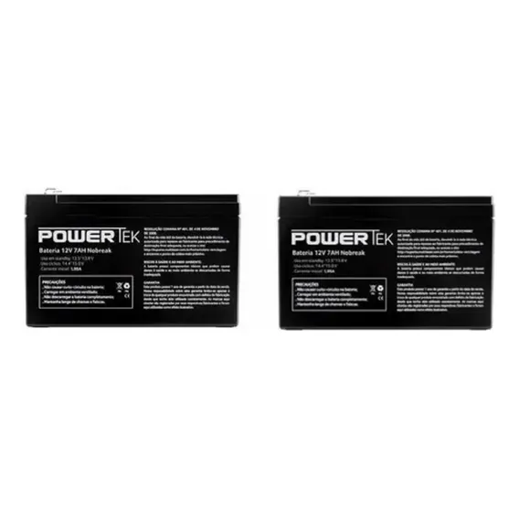 Kit 2 Baterias 12v 7ah Selada Centrais Alarme Nobreak Ilumin Foto 1
