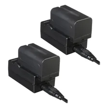 Kit 2 Baterias Np-f750/f770 4400 E 2 Carregadores Car-npf970 Foto mini 4