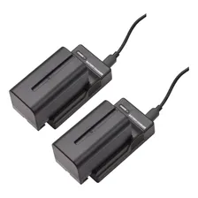 Kit 2 Baterias Np-f750/f770 4400 E 2 Carregadores Car-npf970 Foto mini  2