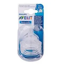 Kit 2 Bicos Mamadeira Avent Classic - N.3 - 3m Foto  mini 1