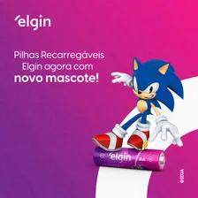 Kit 2 Blister 4 Pilha Recarregável Aa Pequena 2700mah Elgin Foto mini  3
