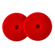 Kit 2 Boina Polimento 5 Pol Super Lustro Automotivo Vermelho Foto  mini 1