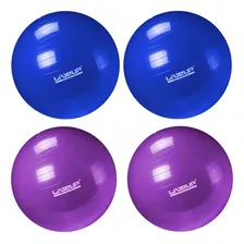 Kit 2 Bola Pilates Suiça 65cm Azul + 2 Bolas Suiça 55cm Roxa Foto mini 1