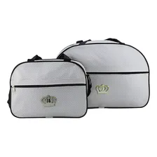 Kit 2 Bolsa Bebe Mala Saída Maternidade Menino Menina Linda Cor Creme Foto  mini 1
