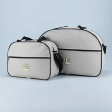 Kit 2 Bolsa Bebe Mala Saída Maternidade Menino Menina Linda Cor Creme Foto mini  2