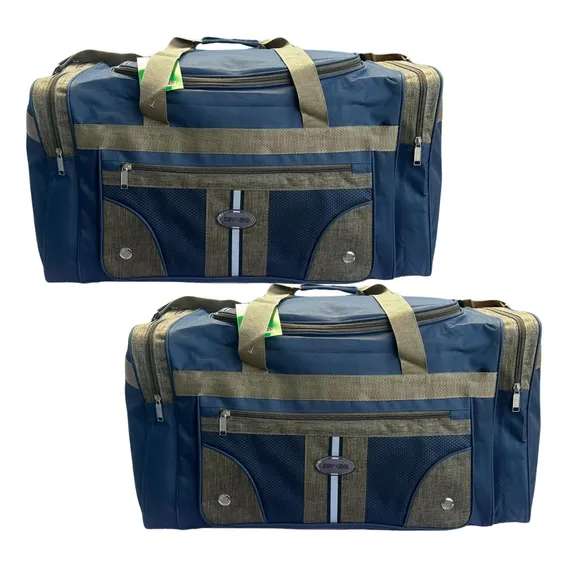 Kit 2 Bolsas De Mão Mala De Viagem Grande Reforçada Atacado Cor Azul Foto 1