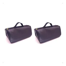 Kit 2 Bolsas Porta Vinho Triplo Couro Preto Foto mini 1