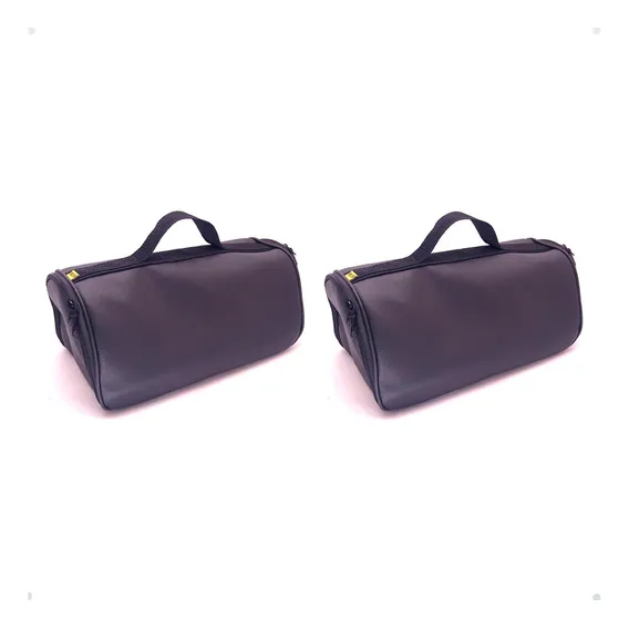Kit 2 Bolsas Porta Vinho Triplo Couro Preto Foto 1