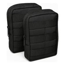 Kit 2 Bolso Modular Preto Colete Plate Policial Profissional Foto  mini 1