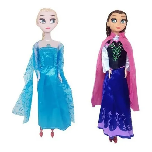 Kit 2 Bonecas Frozen Anna E Elsa 30cm Musical Foto 1