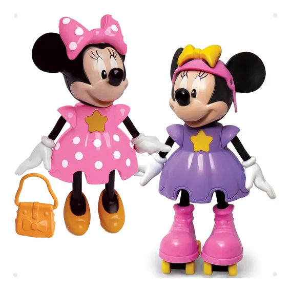 Kit 2 Bonecas Minnie Conta História E Patinadora Licenciada Foto 1