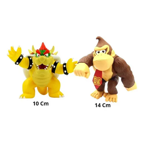 Kit - 2 Boneco Super Mário - Koopa - Donk Kong Foto 1