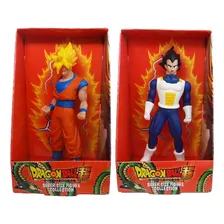 Kit 2 Bonecos Dragon Ball Z - Goku Super Saiyajin E Vegeta Foto  mini 1
