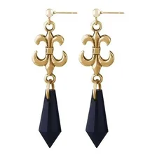 Kit 2 Brincos Sailor Moon Black Lady Cosplay Cor Dourado Foto mini 1