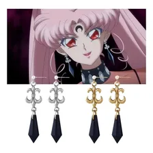 Kit 2 Brincos Sailor Moon Black Lady Cosplay Cor Dourado Foto mini 3