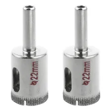 Kit 2 Brocas Diamantada 22mm Serra Copo Vidro Ceramica Foto mini 1