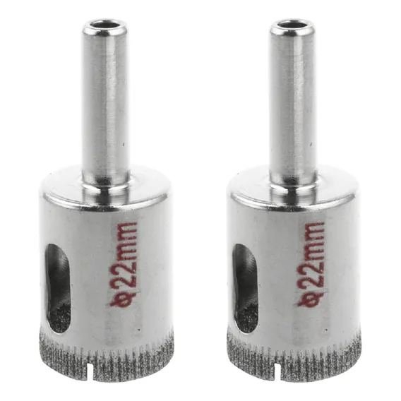 Kit 2 Brocas Diamantada 22mm Serra Copo Vidro Ceramica Foto 1