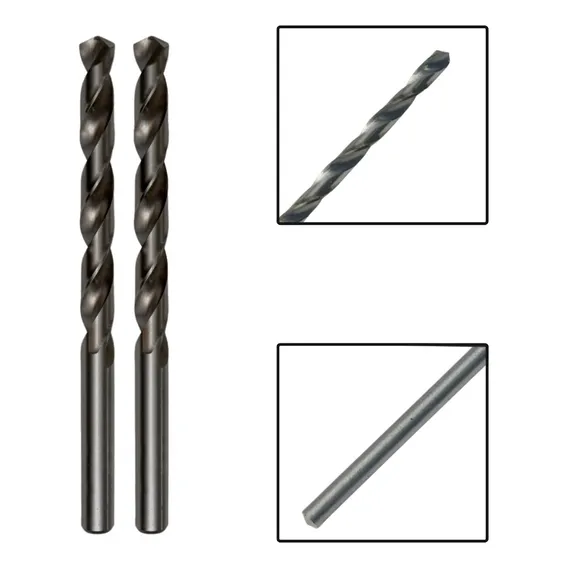 Kit 2 Brocas Paralelas De Aço Rápido Hss 5,0mm Foto 1