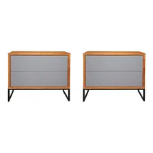 Kit 2 Buffet Minimalista 2 Gavetas Charlote Gj Foto mini 1