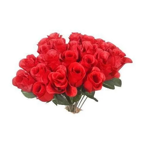 Kit 2 Buquê Flor Artificial Botão Rosa Vermelha Casamento Foto 1