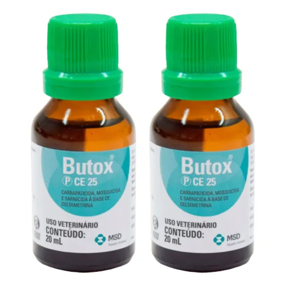 Kit 2 Butox 20ml Anti Pulgas Carrapatos Mosquitos Baratas Cor Verde Foto 1
