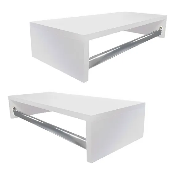 Kit 2 Cabideiros Araras Parede Branco Quarto Closet Foto 1