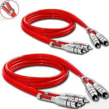 Kit 2 Cabo Conectores Macho Rca Stetsom Blindado 1 Metro Foto mini 1