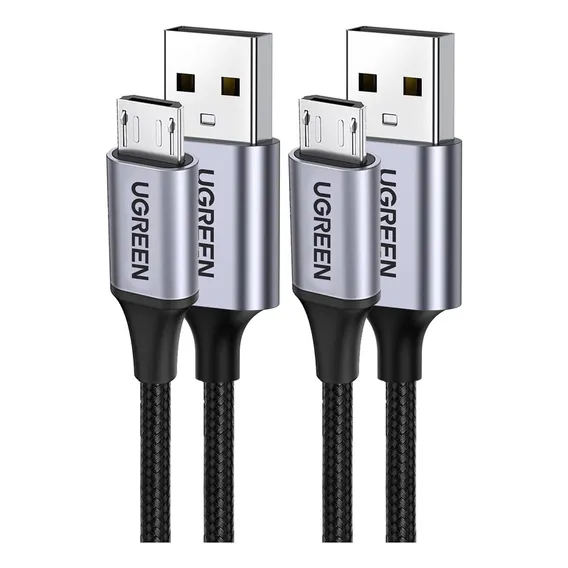 Kit 2 Cabo De Dados Ugreen Us290 Usb 2.0 P Micro Usb 3m Foto 1