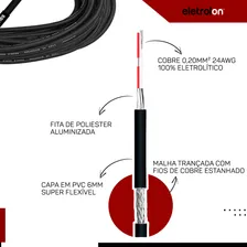 Kit 2 Cabo De Microfone Balanceado Xlr Macho Xlr Femea 10m Foto mini 3