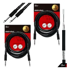 Kit 2 Cabo P10 P10 Mono Para Violão Guitarra Baixo 3m Metros Foto  mini 1