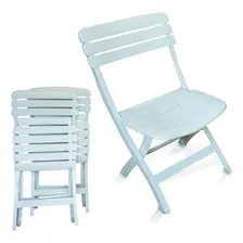 Kit 2 Cadeira Ripada Dobrável Diamantina Branca Cor Branco Cor Foto mini  2