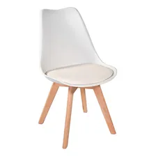 Kit 2 Cadeiras Leda Saarinen Wood Branco Foto mini  3