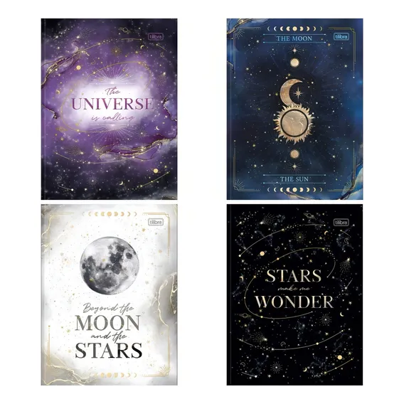 Kit 2 Caderno Brochura Brochurão Magic Espaço Galaxia Signos Foto 1