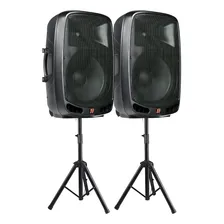 Kit 2 Caixa De Som Acústica Staner Ps1501 400w + Tripé Cor Preto 110v/220v Foto  mini 1