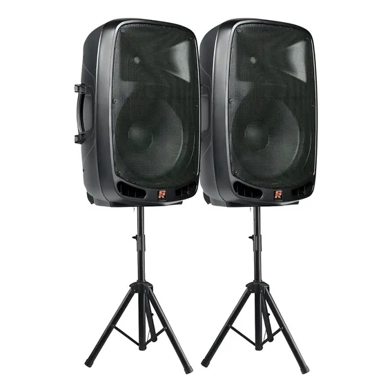 Kit 2 Caixa De Som Acústica Staner Ps1501 400w + Tripé Cor Preto 110v/220v Foto 1
