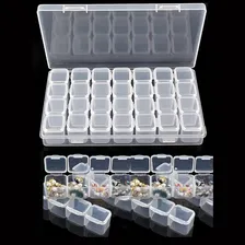 Kit 2 Caixa Organizador 28 Divis贸rias Pedrarias Unhas Strass Cor Transparente Foto mini 2