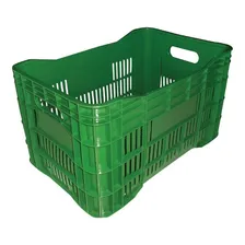 Kit 2 Caixa Plástica Supermercado Empilhável Resistente 48 L Cor Verde Foto mini 2