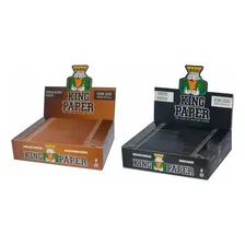 Kit 2 Caixa Seda Smoking King Paper King Size White Brown Foto mini 1