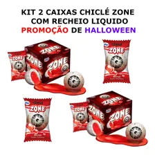 Kit 2 Caixas Chicle Zone Olhos Do Terror Recheio Morango 40 Foto mini  2