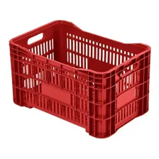 Kit 2 Caixas PlĂĄstica AgrĂcola HortifrĂști 56x36x31cm 49l Cor Vermelho Foto mini 1
