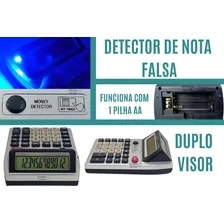 Kit 2 Calculadora Com Duplo Visor + Testa Dinheiro Falso Foto mini 4