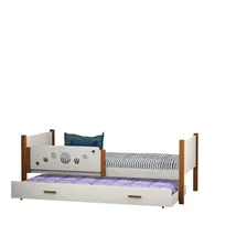 Kit 2 Camas Solteiro Star Com 1 Cama Auxiliar Branco/amĂȘndoa Bolinhas Foto mini 4