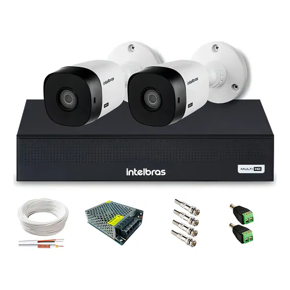 Kit 2 Câmera De Segurança Intelbras Full Hd Com Dvr 4 Canais Foto 1