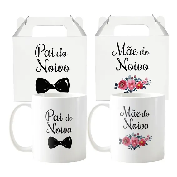 Kit 2 Canecas Personalizadas Para Casamento Pais Do Noivo Foto 1