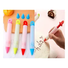 Kit 2 Canetas + 8 Bicos Decorador De Doces Bolos Silicone Foto mini 2