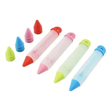 Kit 2 Canetas + 8 Bicos Decorador De Doces Bolos Silicone Foto mini 1
