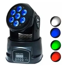 Kit 2 Canhão Luz Mini Moving Head 7 Led 12w Rgbw Quadriled 110V/220V Foto mini 3